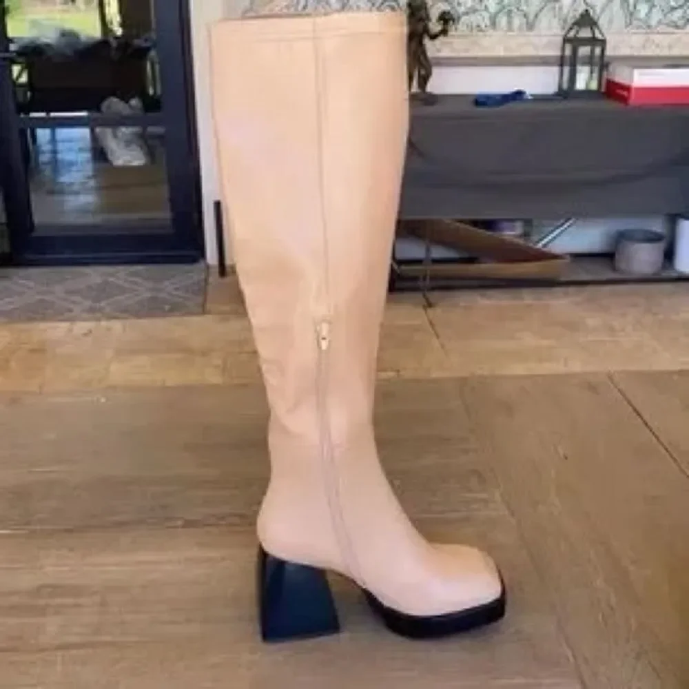 New Free People x Jeffrey Campbell Daphne Second Skin Platform Boots US 10